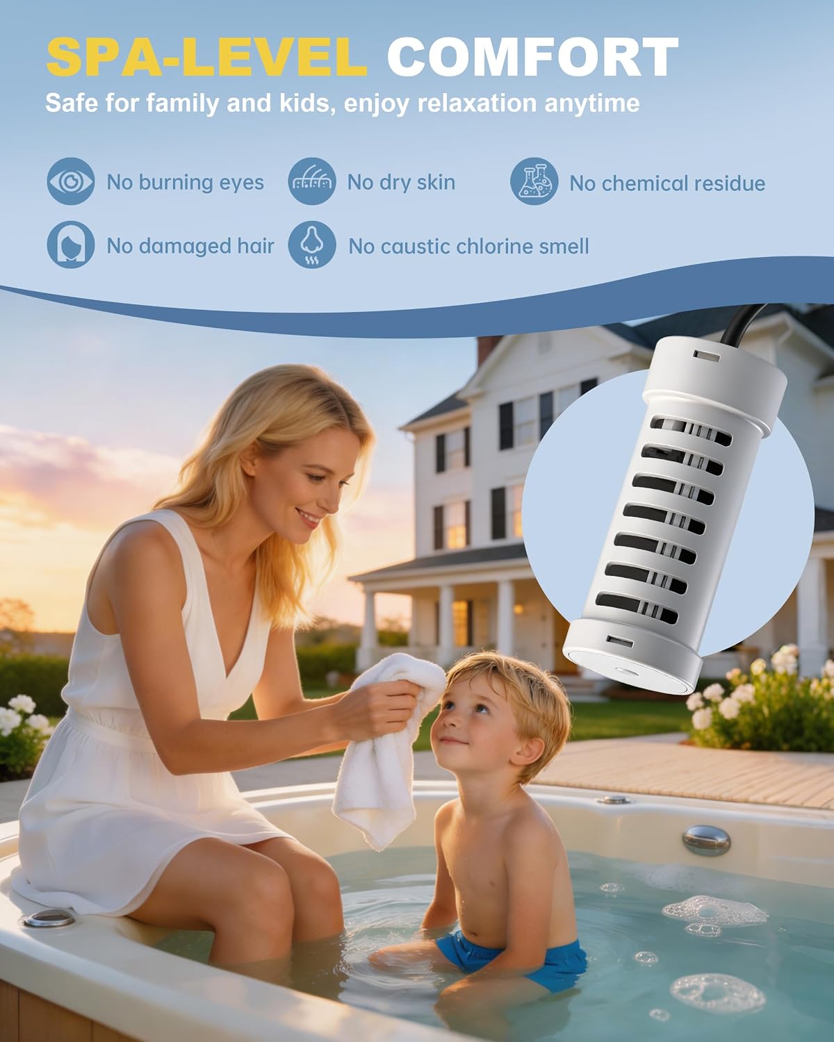 Salt Chlorine Generator, Westaho Hot Tub Salt Water Conversion Kit with USA Titanium Salt Cell, Designed for Hot Tubs & Swim Spas Up to 2200 Gallons, Chemical-Free - Image 7
