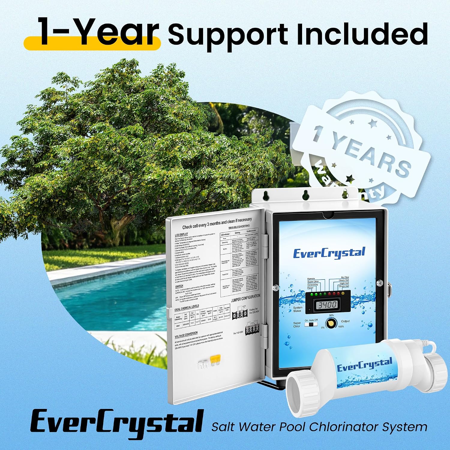 Smart Salt Water Pool Chlorinator System for In-Ground Pools - Image 4